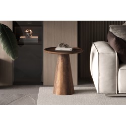 Table basse Jules Ø 45×H 50 cm bois de manguier massif brun clair
