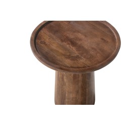 Table basse Jules Ø 45×H 50 cm bois de manguier massif brun clair