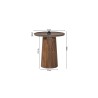 Table basse Jules Ø 45×H 50 cm bois de manguier massif brun clair