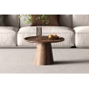 Table basse Jules 65×40 cm Bois de manguier massif brun clair – Ø 65 × H 40 cm