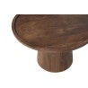 Table basse Jules 65×40 cm Bois de manguier massif brun clair – Ø 65 × H 40 cm