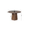 Table basse Jules 65×40 cm Bois de manguier massif brun clair – Ø 65 × H 40 cm