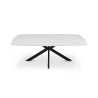 Table basse Apollo 130 × 70 × 45 cm – Stone White & métal