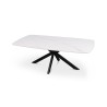 Table basse Apollo 130 × 70 × 45 cm – Stone White & métal