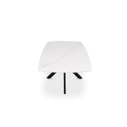 Table basse Apollo 130 × 70 × 45 cm – Stone White & métal