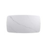 Table basse Apollo 130 × 70 × 45 cm – Stone White & métal