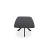 Table basse Apollo 130×70 Pierre Noir – Ovale Métal Élégant