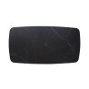 Table basse Apollo 130×70 Pierre Noir – Ovale Métal Élégant