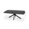 Table basse Apollo 130×70 Pierre Noir – Ovale Métal Élégant