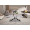 Table basse Apollo 130×70 Pierre Gris – plateau pierre & métal, ovale