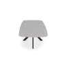 Table basse Apollo 130×70 Pierre Gris – plateau pierre & métal, ovale
