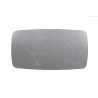 Table basse Apollo 130×70 Pierre Gris – plateau pierre & métal, ovale