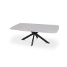 Table basse Apollo 130×70 Pierre Gris – plateau pierre & métal, ovale