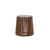 Table d’appoint Luuk Ø 40 × H 50 cm Manguier/Travertin Beige – Style Naturel