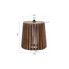 Table d’appoint Luuk Ø 40 × H 50 cm Manguier/Travertin Beige – Style Naturel