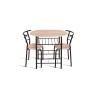 Set table Adam métal noir décor Sonoma – 2 places compact H 74, set table 5020-2