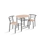 Set table Adam métal noir décor Sonoma – 2 places compact H 74, set table 5020-2