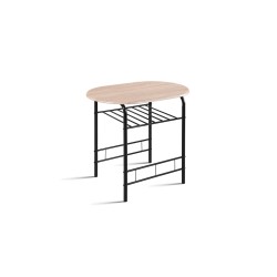 Set table Adam métal noir décor Sonoma – 2 places compact H 74, set table 5020-2