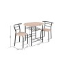 Set table Adam métal noir décor Sonoma – 2 places compact H 74, set table 5020-2