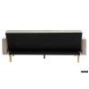 canapé-lit, Adana, tissu beige, tissu gris, canapé convertible, mousse froide, bois d’eucalyptus, meuble gain de place, couchage