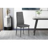 Lot de 4 chaises Cato/Kenzo PU gris – PU & métal 96×41×48 cm