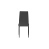 Lot de 4 chaises Cato/Kenzo PU gris – PU & métal 96×41×48 cm