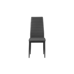 Lot de 4 chaises Cato/Kenzo PU gris – PU & métal 96×41×48 cm