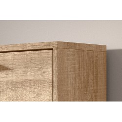 Meuble à chaussures Carini 3 tiroirs Sonoma – H 120 × L 63 × P 23 cm