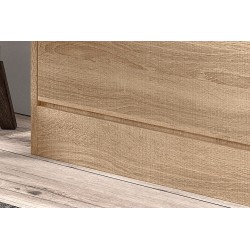 Meuble à chaussures Carini 3 tiroirs Sonoma – H 120 × L 63 × P 23 cm