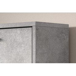 Meuble à chaussures Carini 3 tiroirs Béton – 120×63×23 cm