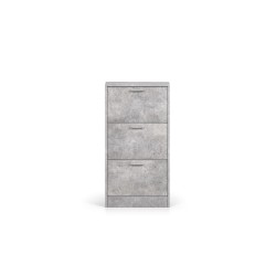Meuble à chaussures Carini 3 tiroirs Béton – 120×63×23 cm