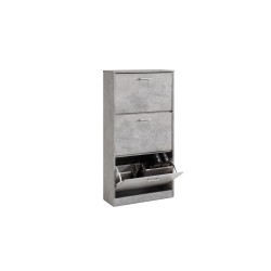 Meuble à chaussures Carini 3 tiroirs Béton – 120×63×23 cm