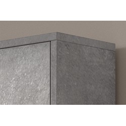 Meuble à chaussures Carini 4 tiroirs Béton – 155×63×23 cm décor béton