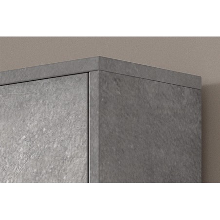 Meuble à chaussures Carini 4 tiroirs Béton – 155×63×23 cm décor béton
