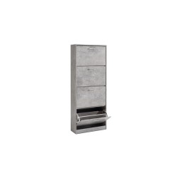 Meuble à chaussures Carini 4 tiroirs Béton – 155×63×23 cm décor béton