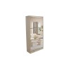 Meuble chaussures Mex 3 tiroirs + miroir décor Sonoma – H 123 × L 60,5 × P 23,5 cm