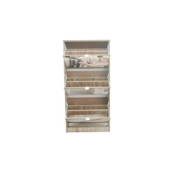 Meuble chaussures Mex 3 tiroirs + miroir décor Sonoma – H 123 × L 60,5 × P 23,5 cm