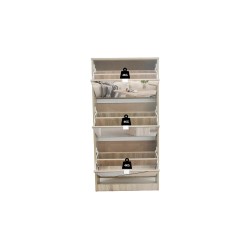 Meuble chaussures Mex 3 tiroirs + miroir décor Sonoma – H 123 × L 60,5 × P 23,5 cm