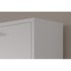 Meuble à chaussures Carini 4 tiroirs Blanc – 155×63×23 cm décor blanc