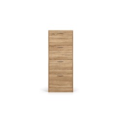 Meuble à chaussures Carini 4 tiroirs Sonoma – 155×63×23 cm décor bois
