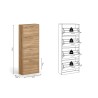 Meuble à chaussures Carini 4 tiroirs Sonoma – 155×63×23 cm décor bois