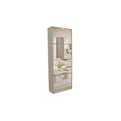Meuble à chaussures Mex 4 tiroirs + miroir Sonoma – 161×60,5×23,5 cm