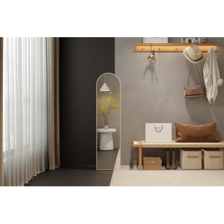 Miroir Rosalie 160×40 cm – cadre chêne vieilli décor bois