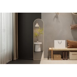 Miroir Rosalie 160×40 cm – cadre chêne vieilli décor bois