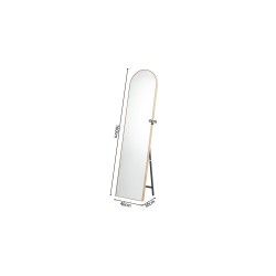 Miroir Rosalie 160×40 cm – cadre chêne vieilli décor bois