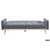 canapé-lit, Adana, tissu beige, tissu gris, canapé convertible, mousse froide, bois d’eucalyptus, meuble gain de place, couchage