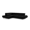 Canapé d’angle Jet 295 × 255 cm tissu cognac – grand salon modulable