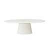 Table TF2402 240×120 cm Cementex blanc – design moderne & pied central