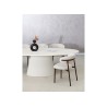 Table TF2402 240×120 cm Cementex blanc – design moderne & pied central