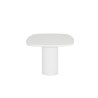 Table TF2404 210 × 120 cm Cementex blanc – design moderne à pied central